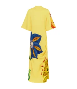 Dahlia Midi Dress in Lemon