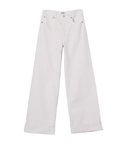 Dame High Rise Wide Leg Jean in Fortune Cookie