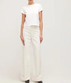 Dame High Rise Wide Leg Jean in Fortune Cookie