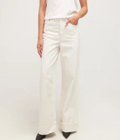 Dame High Rise Wide Leg Jean in Fortune Cookie