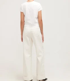 Dame High Rise Wide Leg Jean in Fortune Cookie