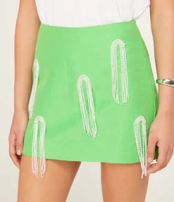 Dazzle Mini Skirt in Green