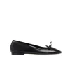Delfina Leather Ballet Flat in Black