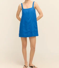 Delphi A-line Mini Dress in Sapphire Blue