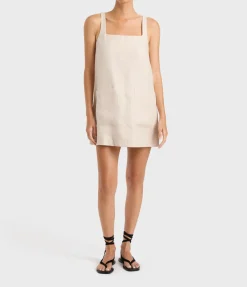 Delphi A-Line Mini Dress in Sand