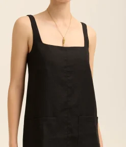Delphi A-line Mini Dress in Black