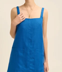 Delphi A-line Mini Dress in Sapphire Blue