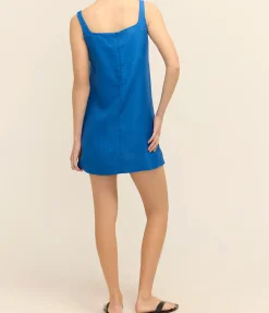 Delphi A-line Mini Dress in Sapphire Blue