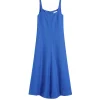 Delphi Flared Maxi Dress in Sapphire Blue