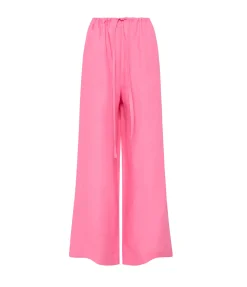 Delphi Organic Linen Drawstring Pant in Rose
