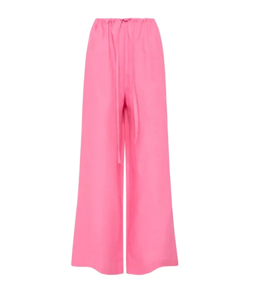 Delphi Organic Linen Drawstring Pant in Rose
