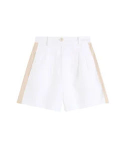 Delphi Two Tone Short in White and Sand