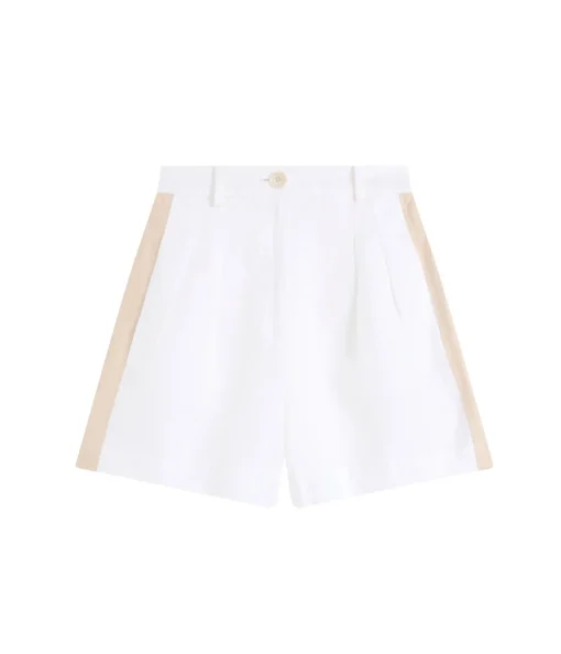 Delphi Two Tone Short in White and Sand