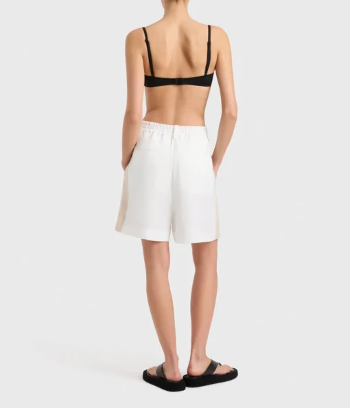 Delphi Two Tone Short in White and Sand