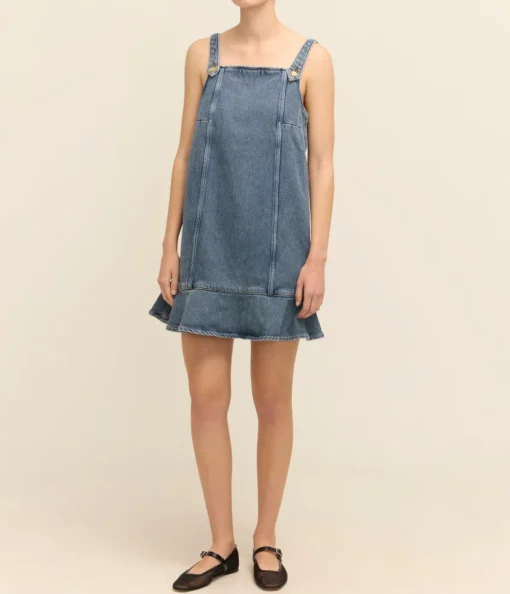 Denim Mini Dress in Tint Wash