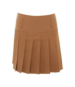 Devi Mini Skirt in Camel