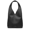 Diamond Leather Tote Bag in Black
