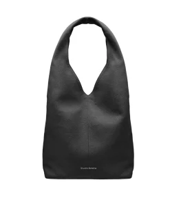 Diamond Leather Tote Bag in Black