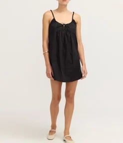 Double V Dress in Black