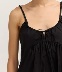 Double V Dress in Black