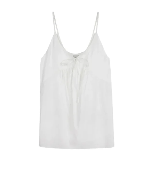 Double V Dress in White