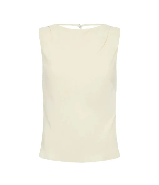 Draped Cowl Top in Dove