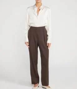 Draper Tailored Pant in Chocolate