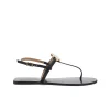 Drew Flat Sandal in Black