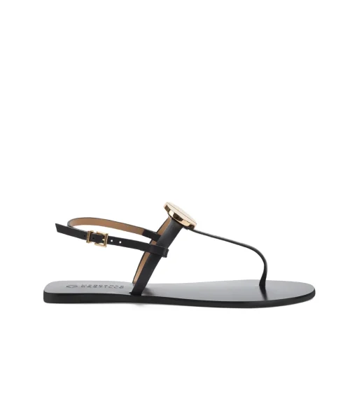 Drew Flat Sandal in Black