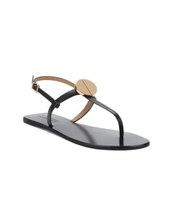 Drew Flat Sandal in Black