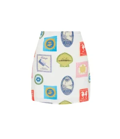 East Mini Skirt in Holiday Stamp