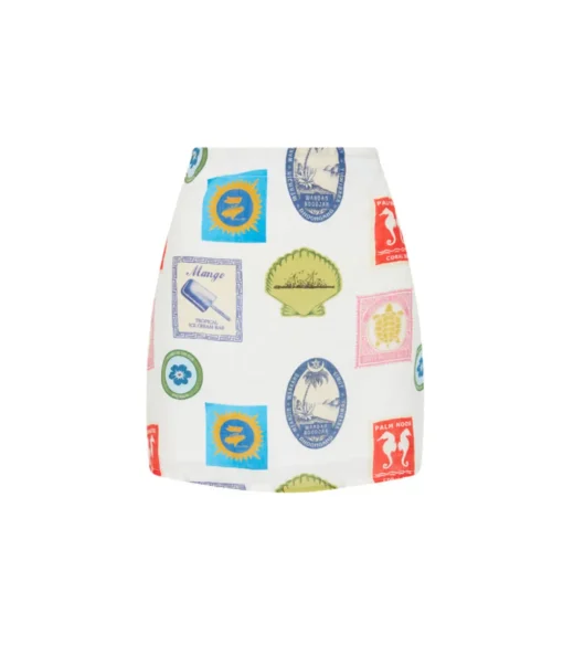 East Mini Skirt in Holiday Stamp
