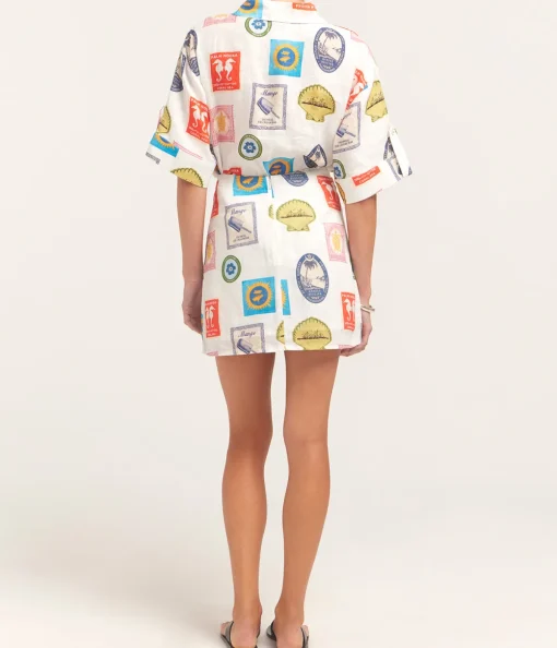 East Mini Skirt in Holiday Stamp