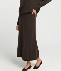 Elin Knitted Skirt in Wood