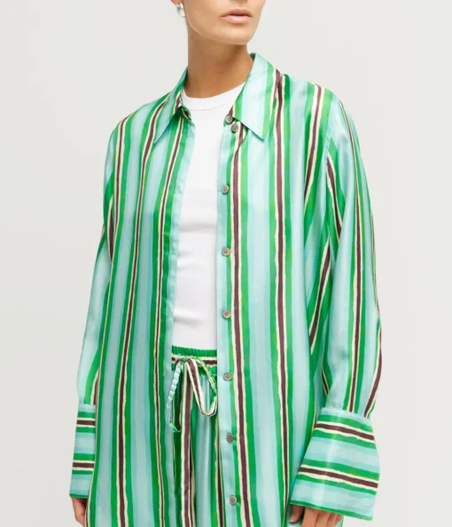 Ellie Long Sleeve Shirt in Aqua