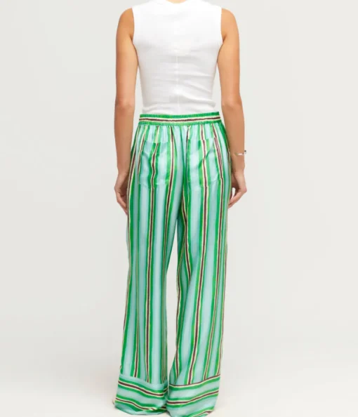 Ellie Tie Waist Pant in Aqua