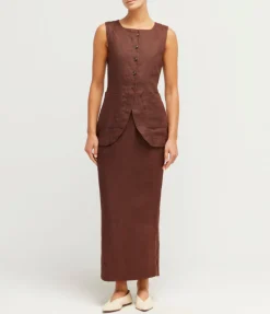 Emma Vest in Chocolate