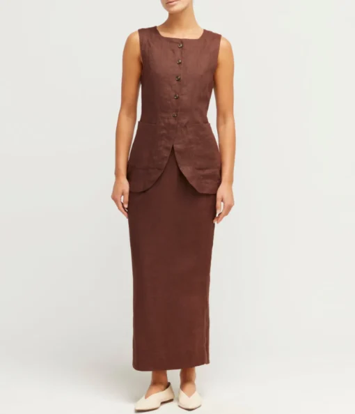 Emma Vest in Chocolate