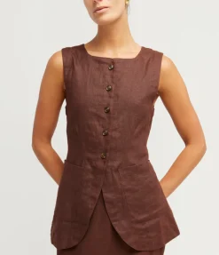 Emma Vest in Chocolate