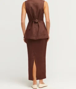 Emma Vest in Chocolate