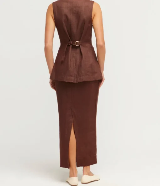 Emma Vest in Chocolate