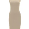 Esme High Neck Dress in Dune