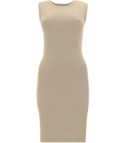 Esme High Neck Dress in Dune