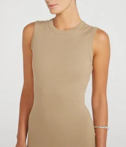 Esme High Neck Dress in Dune