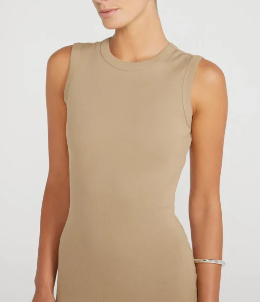 Esme High Neck Dress in Dune