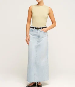 Esme High Neck Tank in Khaki