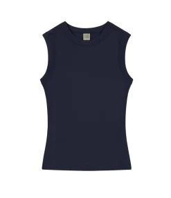 Esme High Neck Tank in Navy