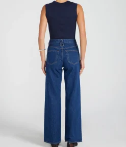 Esme High Neck Tank in Navy