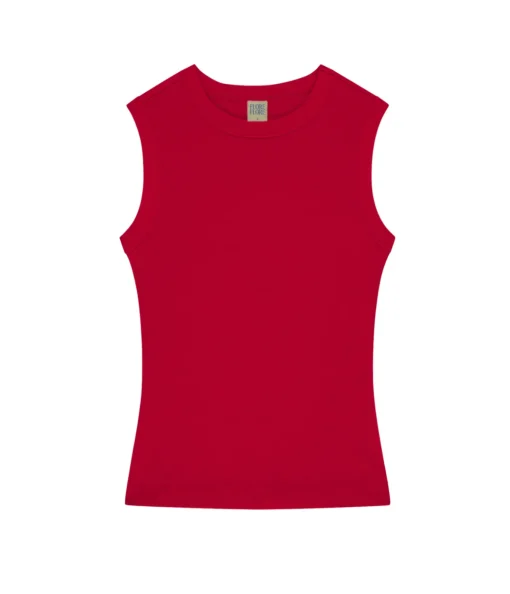 Esme High Neck Tank in Red