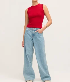 Esme High Neck Tank in Red